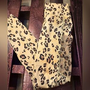 Fabletics Leopard Print Leggings with side pockets, size small